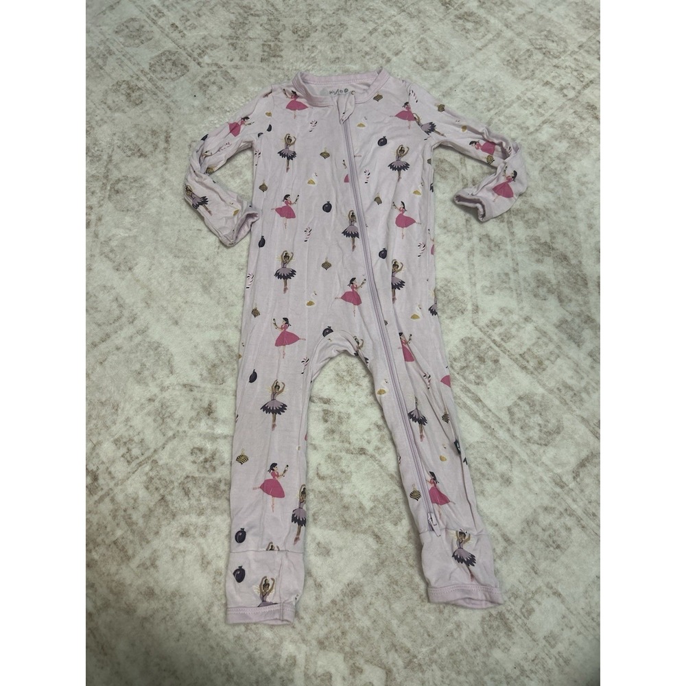Kyte Baby Double Zipper Romper In Sugar Plum Fairy Size 12-18